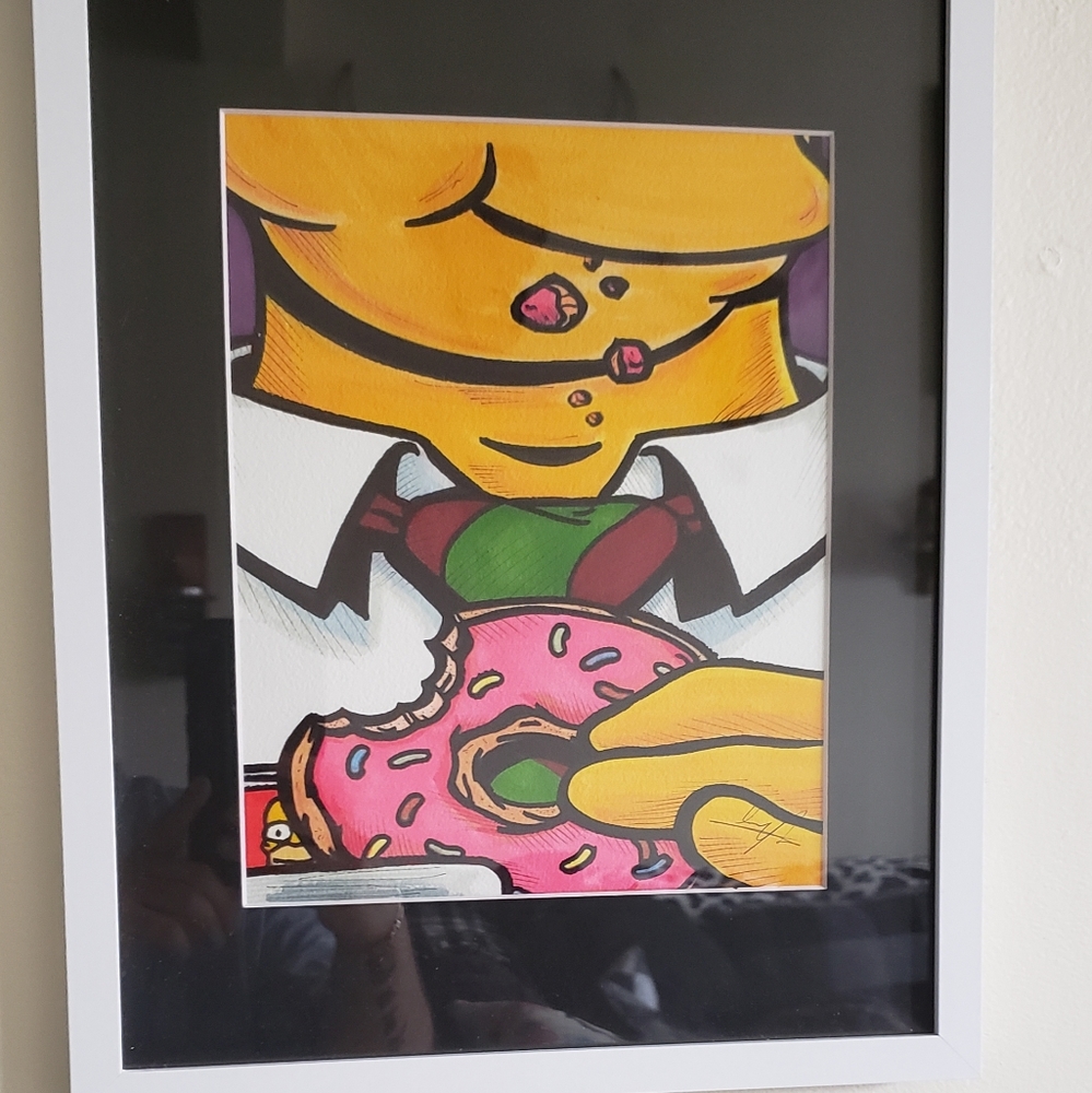 Homer's lunch break wall art